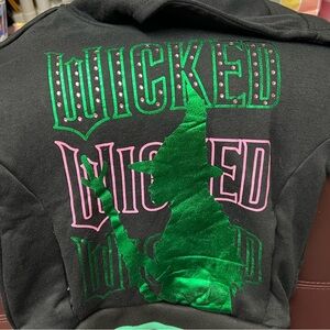 Wicked Graphic Hooded Sweatshirt - Green & Pink size 4-5